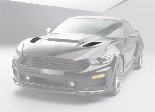 2015-2017 Ford Mustang GT 5.0 Roush 421869 Hood Vent Heat Extractors Black Pair