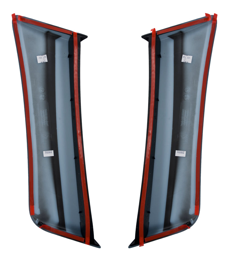 2015-2023 Mustang Roush Quarter Panel Side Scoops Competition Orange CY Pair