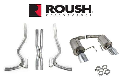 2015-2017 Mustang GT 5.0L V8 Roush 422092 Cat-Back Exhaust System w/ X Pipe