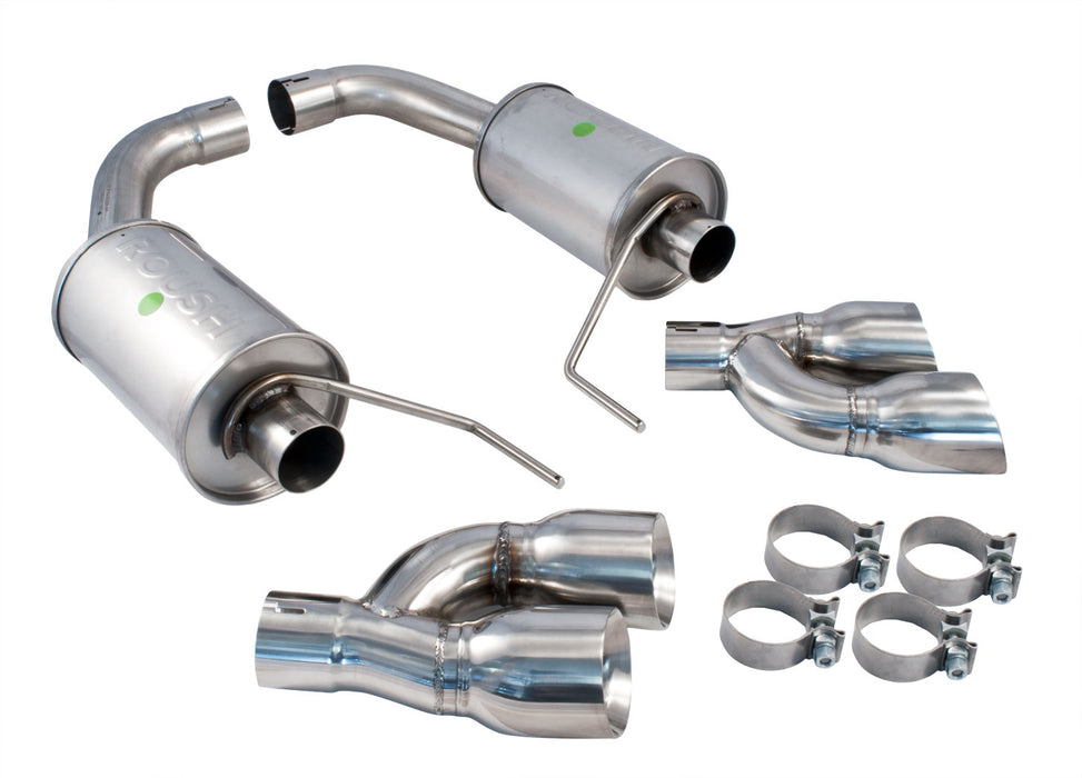 2018-2023 Ford Mustang GT Roush Axle Back Quad Tip Exhaust System & X-Pipe Kit