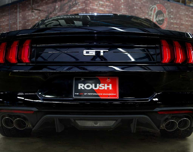 2018-2023 Ford Mustang GT Roush 422100 Chrome Quad Tip Active Exhaust System