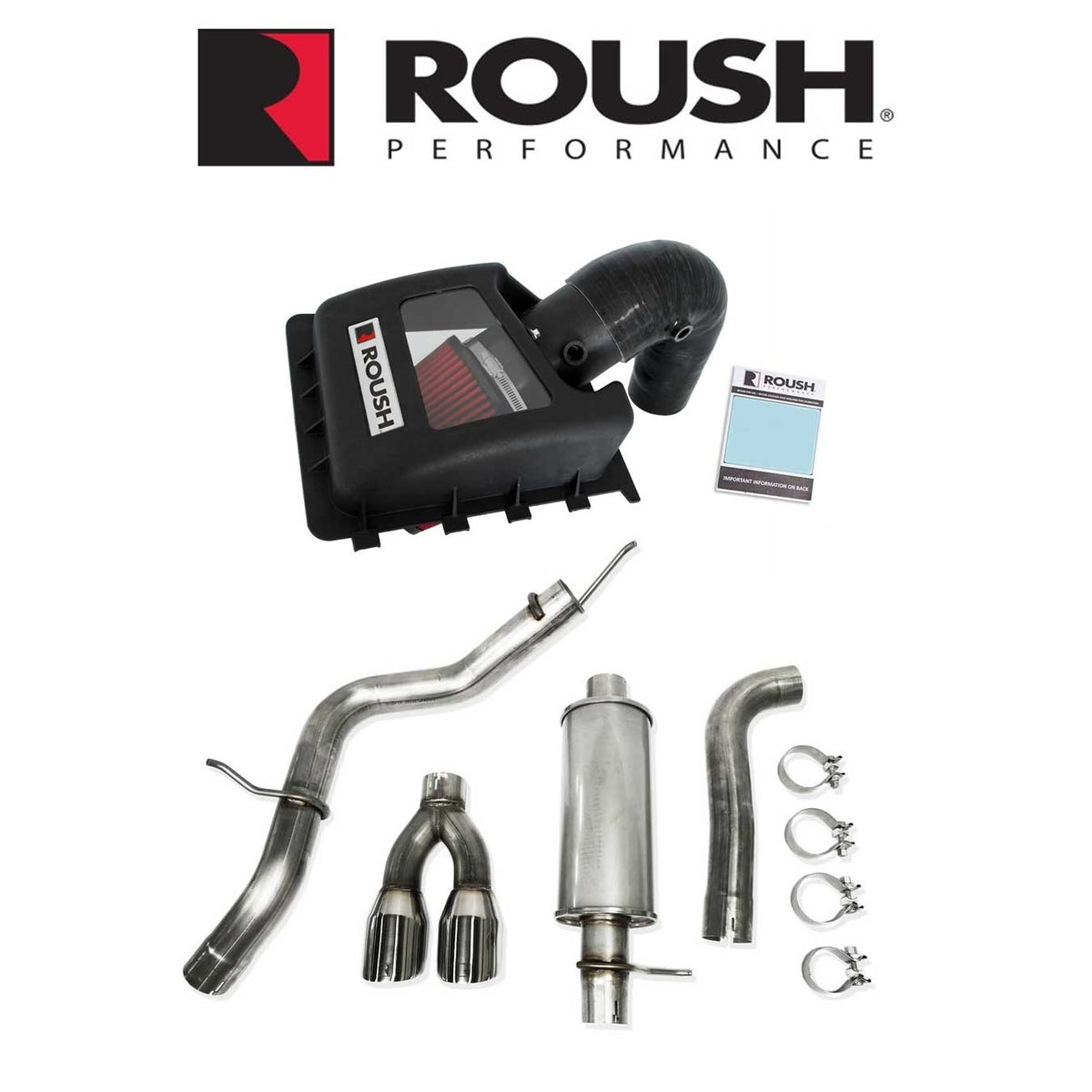 20192023 Ranger 2.3L Roush Cold Air Intake & Exhaust w/ Calibration K — Blue Oval Industries
