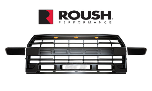 2015-2017 Ford F-150 OEM Roush 422248 Black Front Bumper Grille Grill w/ Lights