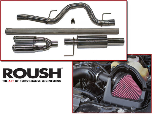 2011-2014 F150 Truck 5.0L ROUSH 421248 421238 Cat Back Exhaust & Cold Air Intake