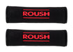 1999-2017 Ford Mustang Roush Seat Belt Comfort Sleeve Covers Pair - Black w/ Red
