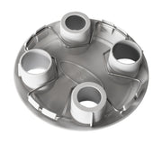 1987-1989 Mustang GT Silver Turbine Wheel Hub Center Caps w Ford Logo - Set of 4
