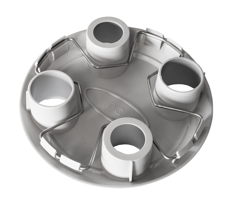 1987-1989 Mustang GT Silver Turbine Wheel Hub Center Caps w Ford Logo - Set of 4