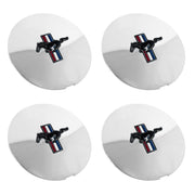 1991-1993 Mustang  Wheel 6.75" Chrome Center Cap w Black Running Horse Set of 4