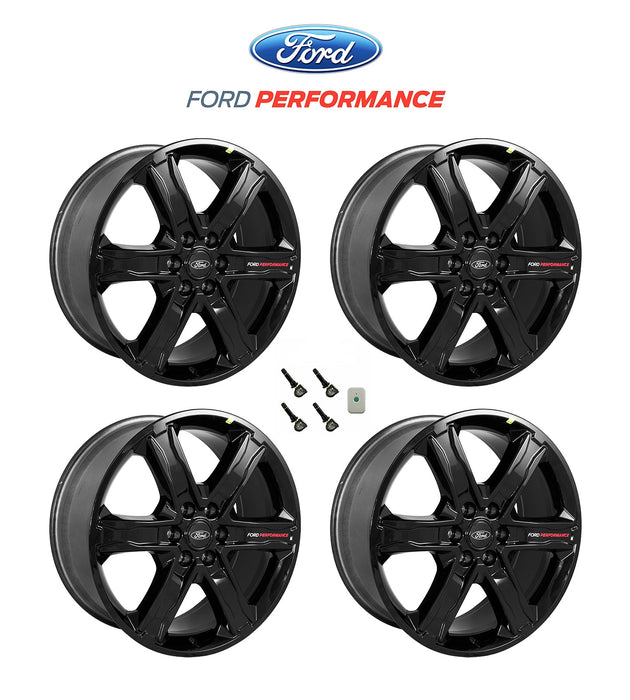 2015-2023 F-150 Ford Performance OEM 22" x 9.5" Gloss Black Wheels Set of 4 TPMS