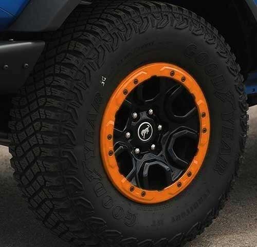 2021-2024 Bronco Ford OEM M-1021K-BLO 5pc Orange Bead Lock Wheel Trim ...