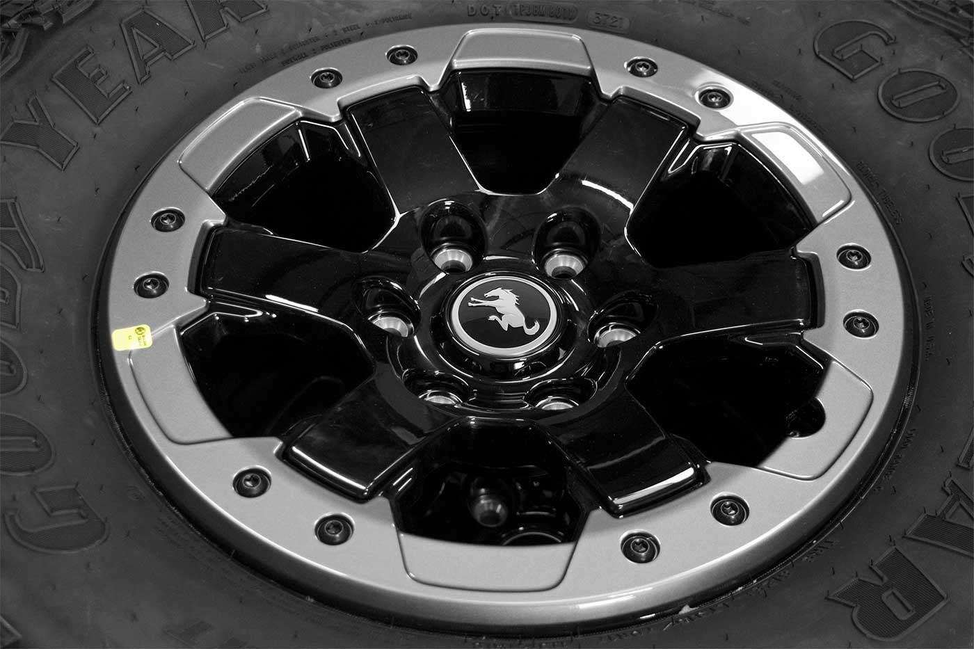 20212023 Bronco OEM 17" x 8" Set of 5 Badlands Wheels Goodyear Tires