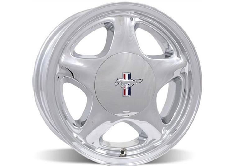 1991-1993 Mustang Pony Wheel 6.75" Chrome Center Caps w Running Horse - Set of 4