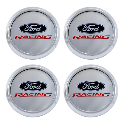 2005-2014 Mustang Ford Racing M-1096-FR1 Wheel Center Caps Chrome - Set of 4