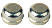 1979-1993 Ford Mustang Front Wheel Hub Metal Dust Grease Caps - Pair