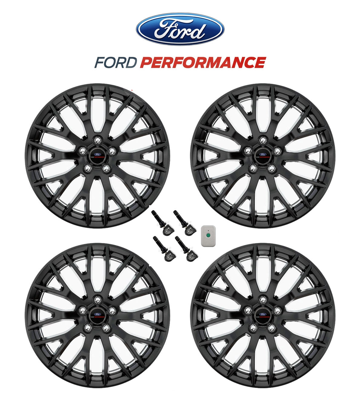 2015-2023 Mustang GT OEM Staggered Black Wheels 19