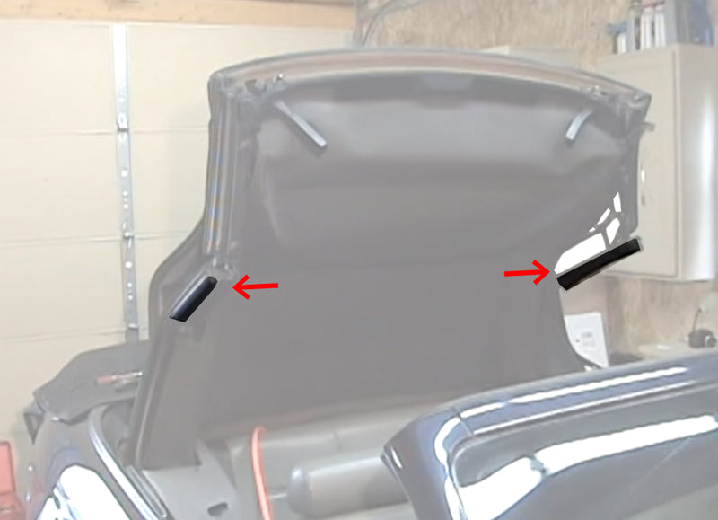 1994-2004 Mustang & Cobra Convertible Top Side Rail Rubber Weatherstrip Seals
