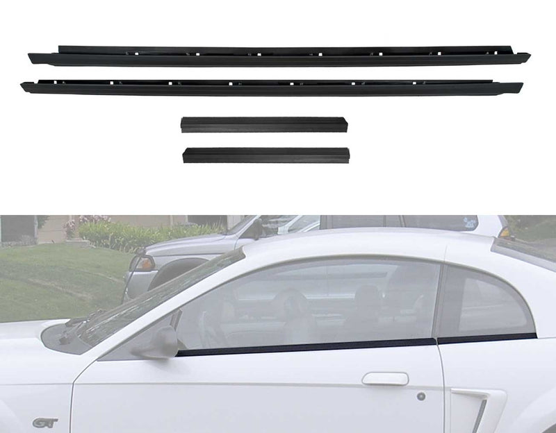 1994-2004 Mustang Coupe Door & Quarter Window Outer Beltline Mouldings - LH & RH