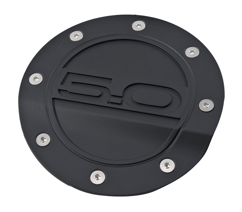 2015-2023 Ford Mustang GT 5.0 Matte Black Embossed Gas Fuel Door Comp Series