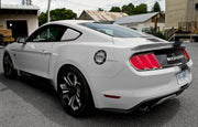 2015-2023 Ford Mustang GT 5.0 Black w/ Silver Fill Embossed Gas Fuel Door