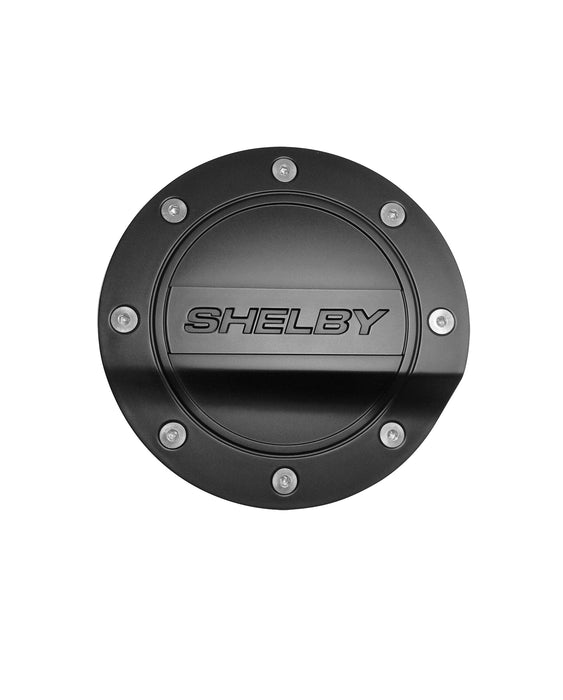 3D Carbon Fiber Texture Fuel Door Cover For 2015-2023 Ford Mustang – GT, Ecoboost – Add-On Cover, Black