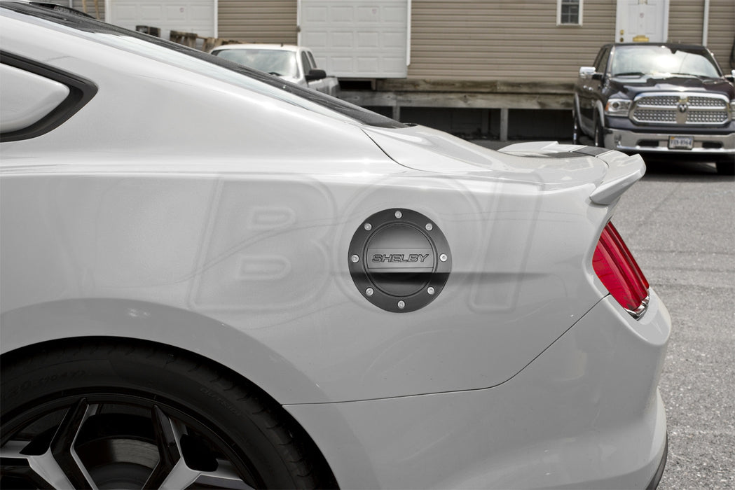 2016-2019 Ford Mustang Shelby GT350 GT-350 Black Gas Fuel Door Embossed