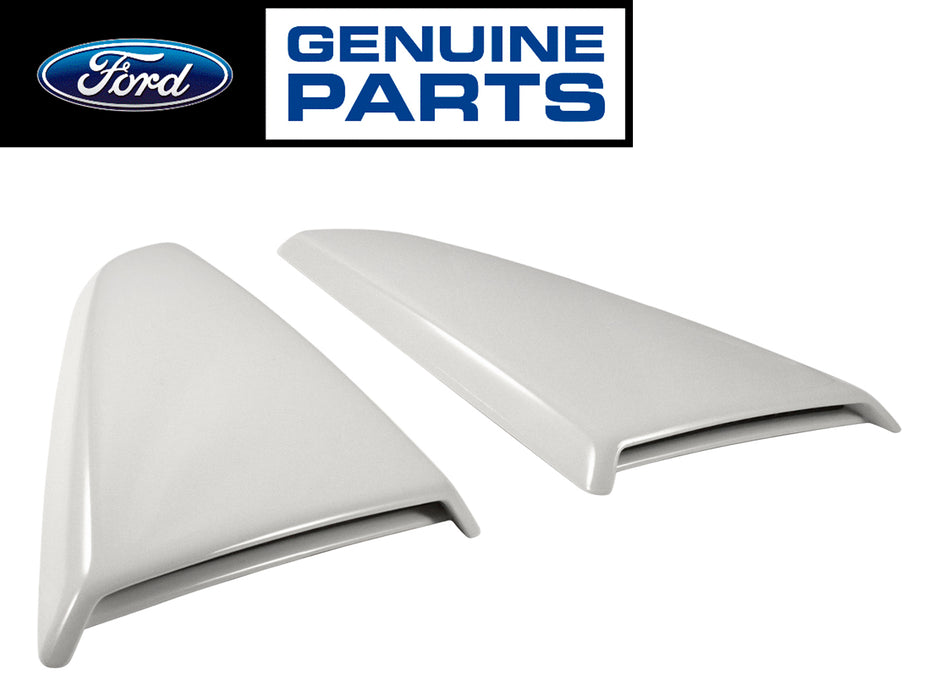 2015-2017 Mustang Genuine Ford Side Quarter Window Scoops Covers White Platinum UG