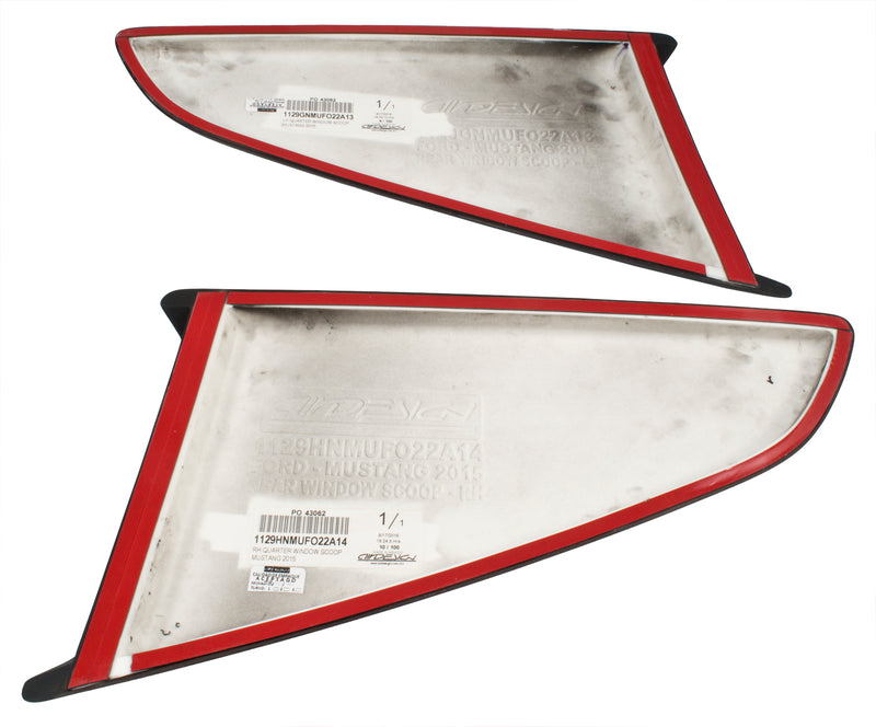 2015-2023 Mustang Genuine Ford Side Quarter Window Scoops Covers Matte Black