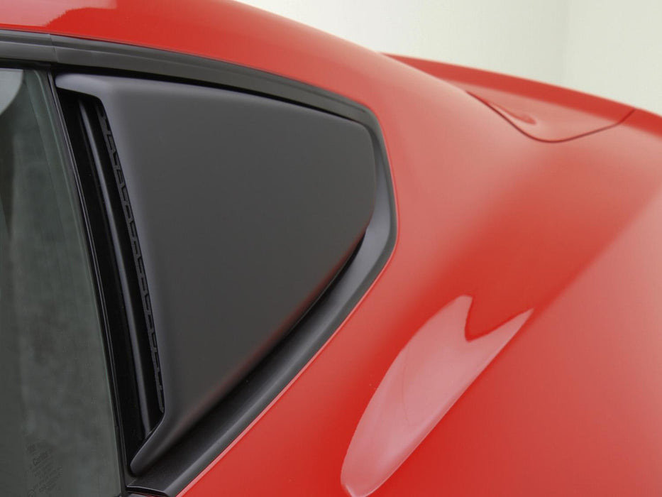2015-2023 Mustang Genuine Ford Side Quarter Window Scoops Covers Matte Black