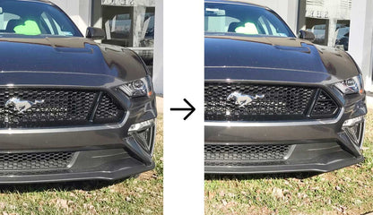 2018-2023 Mustang GT Scott Drake Front Upper Grille Inserts Black - Pair