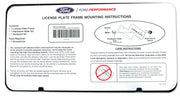 Mustang F-150 Ford Performance Black Stainless Steel License Plate Frame