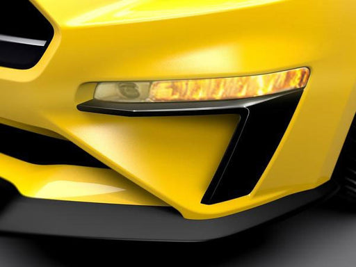 2018-2023 Mustang Genuine Ford Front Bumper Cover Pocket Accents Gloss Black