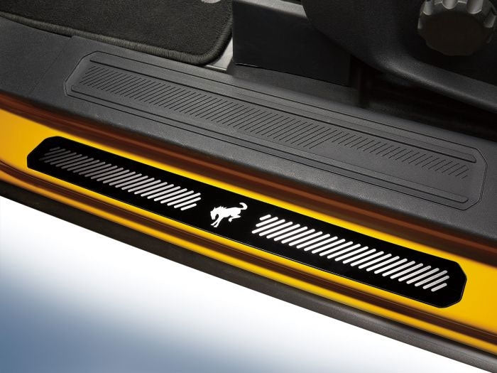 2021-2023 Ford Bronco OEM 2-Door Sill Step Plates Pair Black Chrome w/ Logo