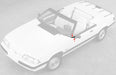 1989-93 Mustang Convertible Front of Door Belt Molding Extension at Mirror (LH)