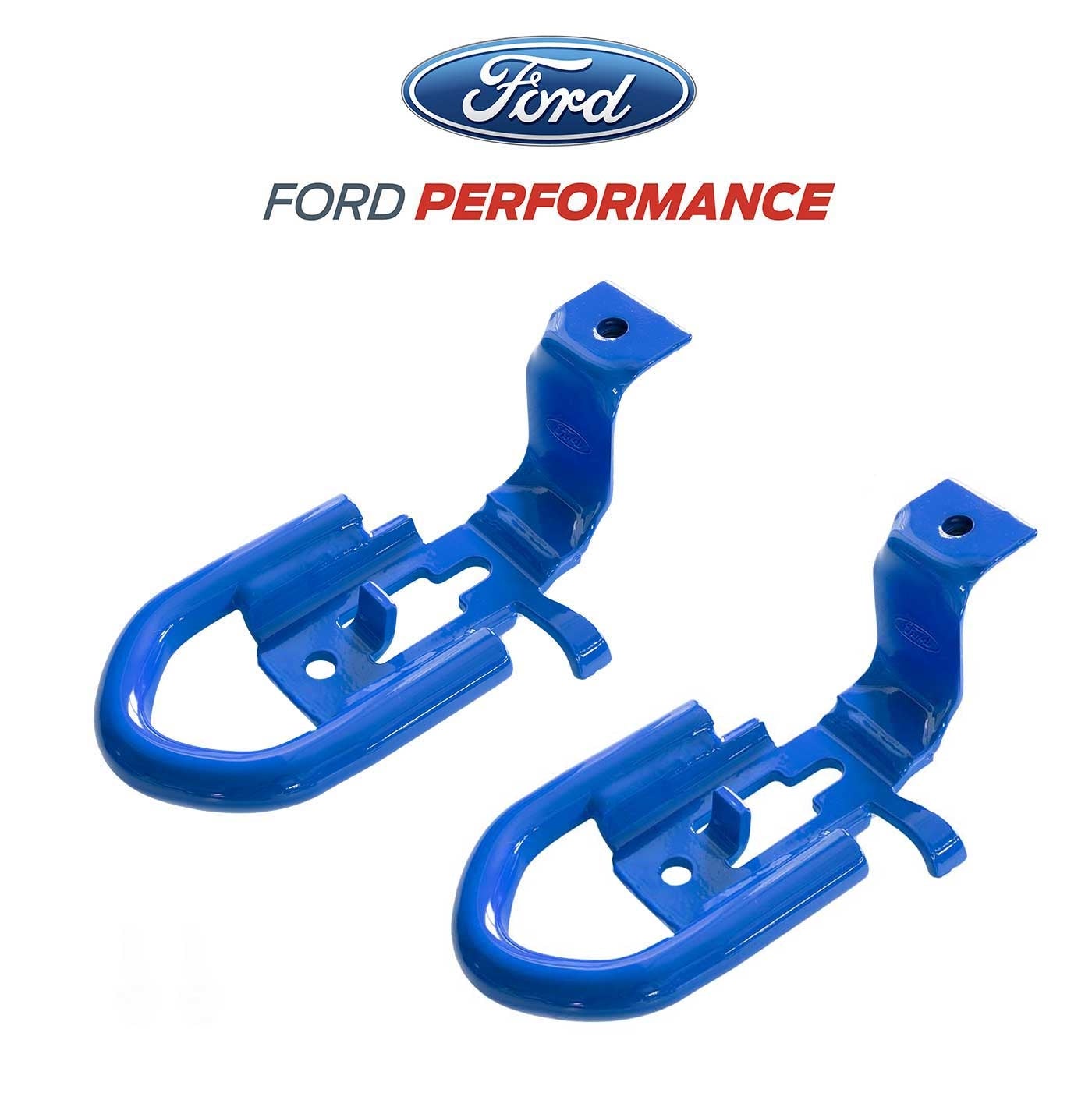2019-2023 Ranger OEM Ford Performance M-18954-RAB Blue Front Tow Hooks Pair