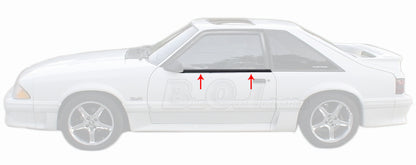 1987-1993 Mustang GT LX Convertible Outside Door Beltline Moldings Mouldings