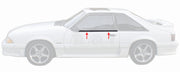 1987-1993 Mustang Outside Outer Door Beltline Moldings bottom of Window pair