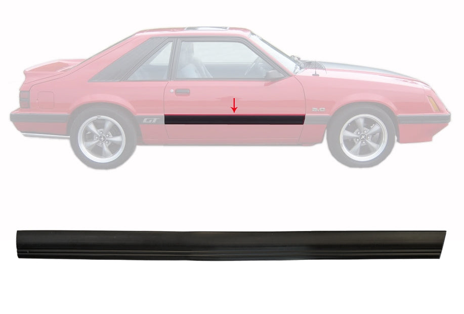1985-1986 Mustang GT & LX Door Body Molding Moulding - RH Passenger Side