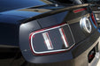 2010-12 Mustang GT Tinted Lexan Taillight Blackout Panels w/ Polished Trim Rings