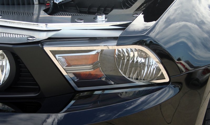 2010-2012 Mustang Polished Stainless Steel Headlight Trim Rings Pair LH RH