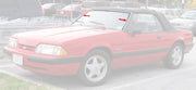 1983-1993 Mustang Convertible Windshield Trim to Glass Rubber Strip Seal - Pair