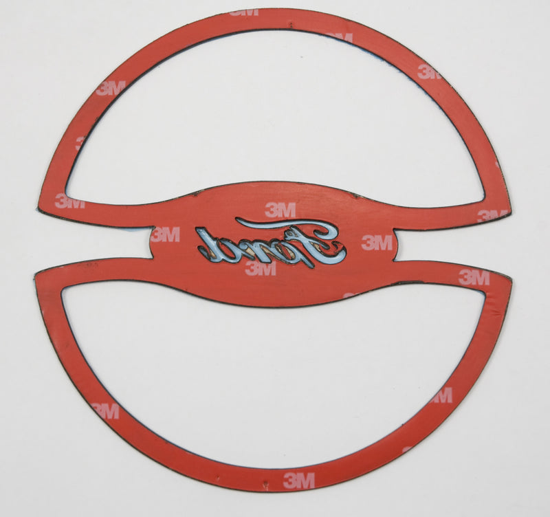 2011-2014 Mustang Ford Oval Polished Stainless Steel Gas Door Cap Trim Cover