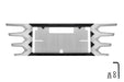 2014-2019 C7 Corvette Rear License Plate Frame - G8G Arctic White & Black