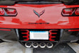 2014-2019 C7 Corvette Rear License Plate Frame - G1E Long Beach Red & Black