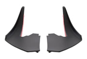 2018-2023 Ford Mustang Matte Black Front Lower Bumper Dive Planes Canards Pair