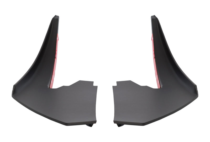 2018-2023 Ford Mustang Matte Black Front Lower Bumper Dive Planes Canards Pair