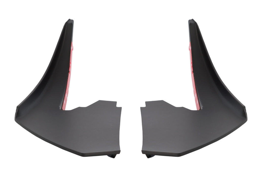 2018-2023 Ford Mustang Matte Black Front Lower Bumper Dive Planes Canards Pair